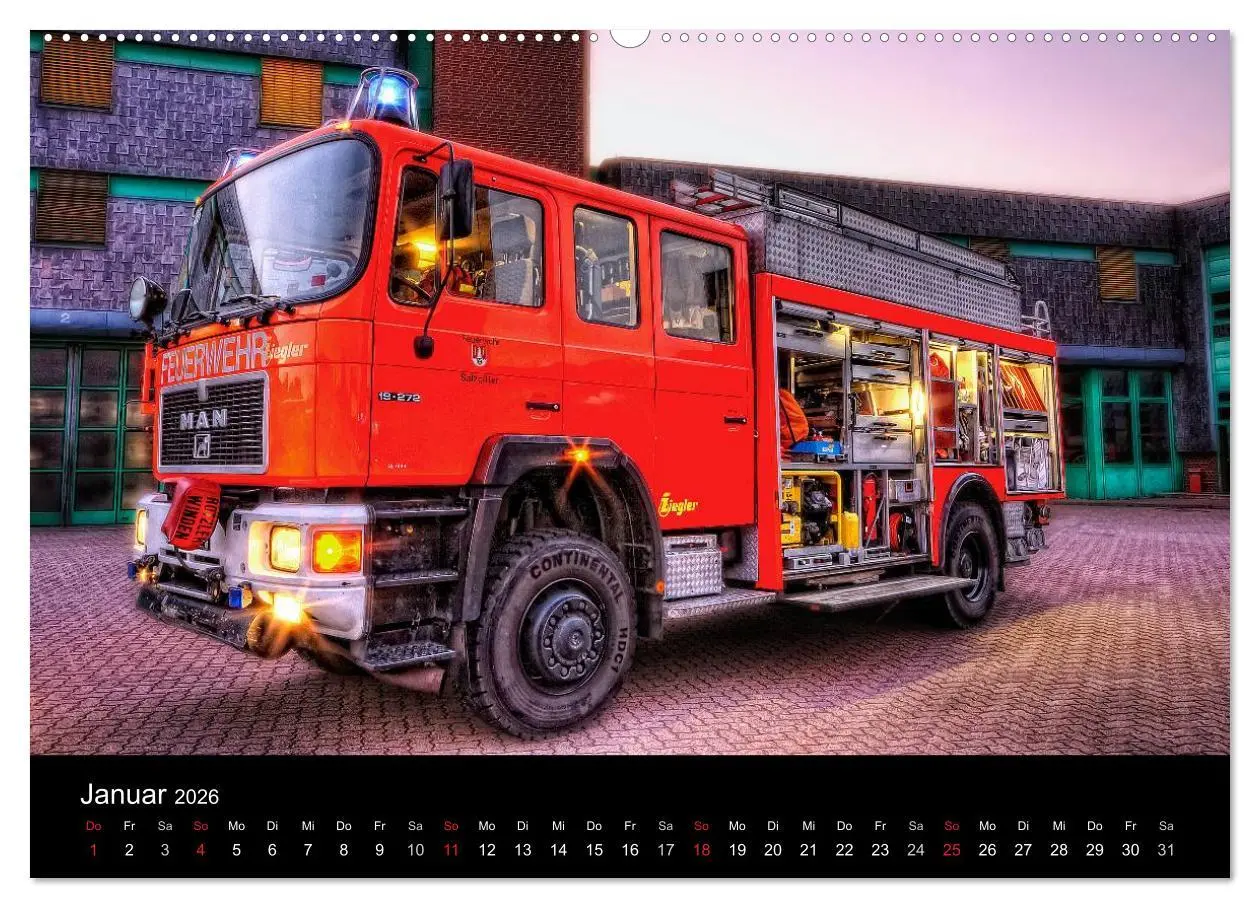 Bild: 9783516208078 | Einsatzfahrzeuge (Wandkalender 2026 DIN A2 quer), CALVENDO...