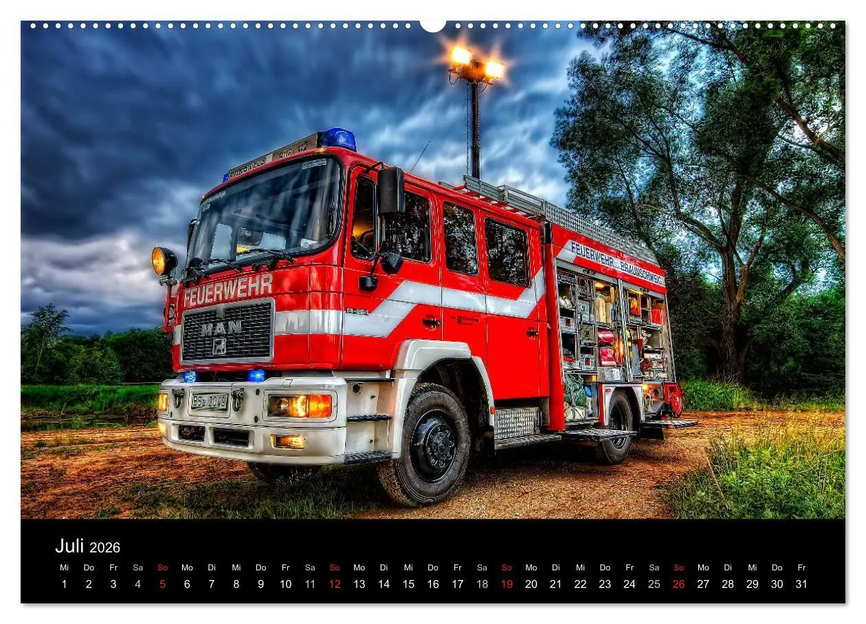 Bild: 9783516208078 | Einsatzfahrzeuge (Wandkalender 2026 DIN A2 quer), CALVENDO...