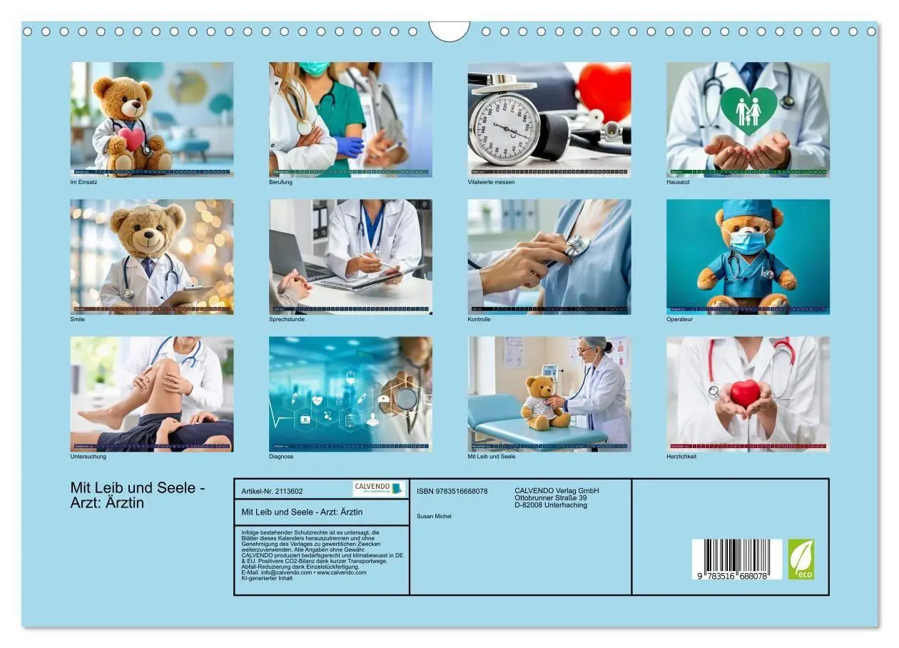 Bild: 9783516688078 | Mit Leib und Seele - Arzt: Ärztin (Wandkalender 2026 DIN A3 quer),...