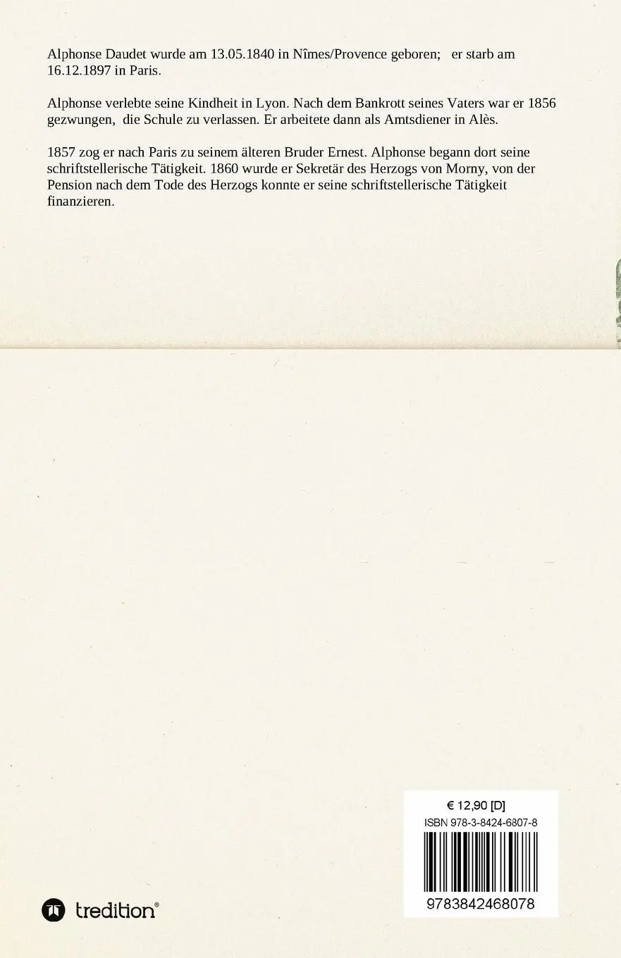 Rückseite: 9783842468078 | Briefe aus meiner Mühle | Alphonse Daudet | Taschenbuch | 188 S.