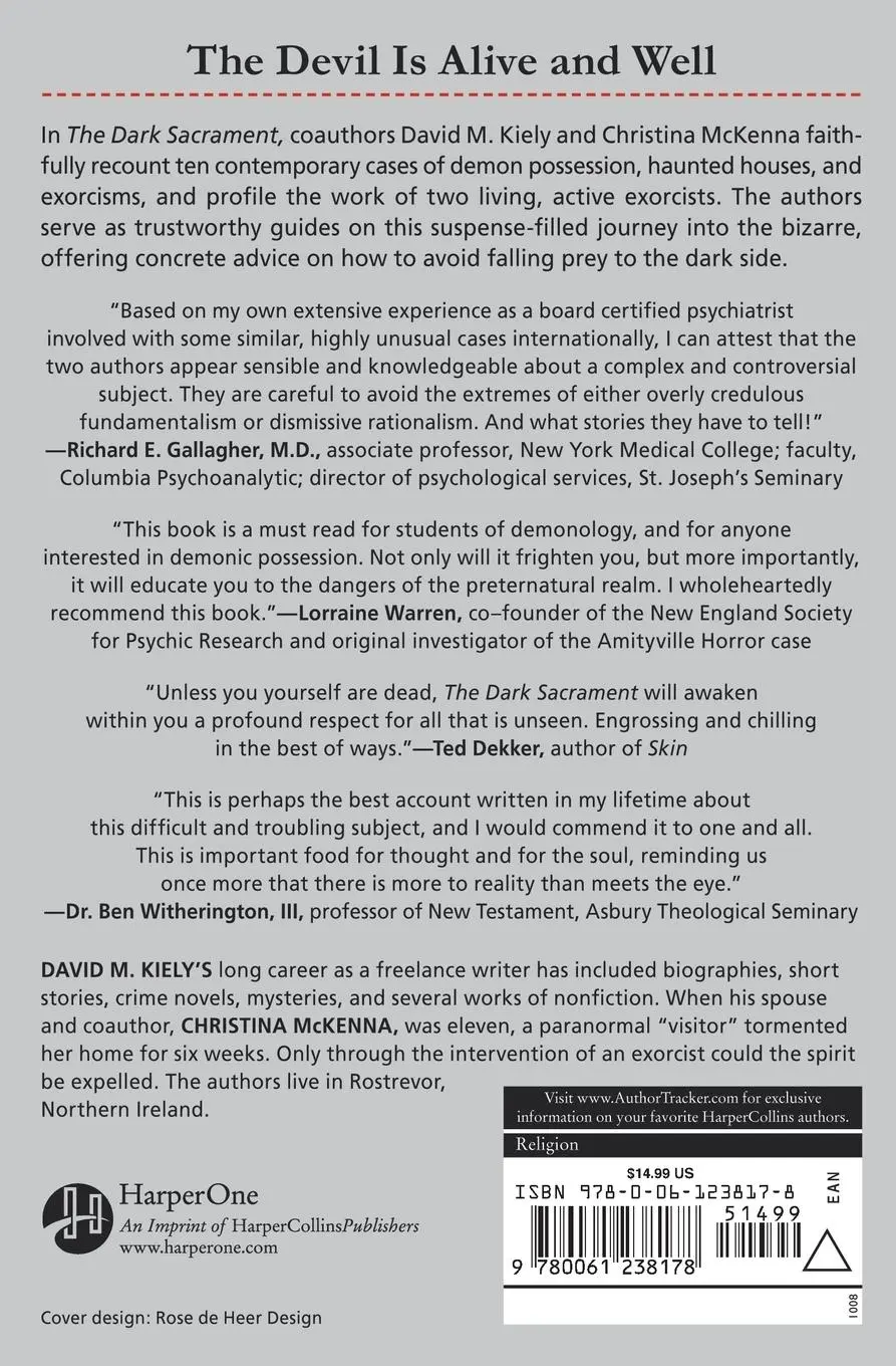 Rückseite: 9780061238178 | The Dark Sacrament | David Kiely | Taschenbuch | Englisch | 2008
