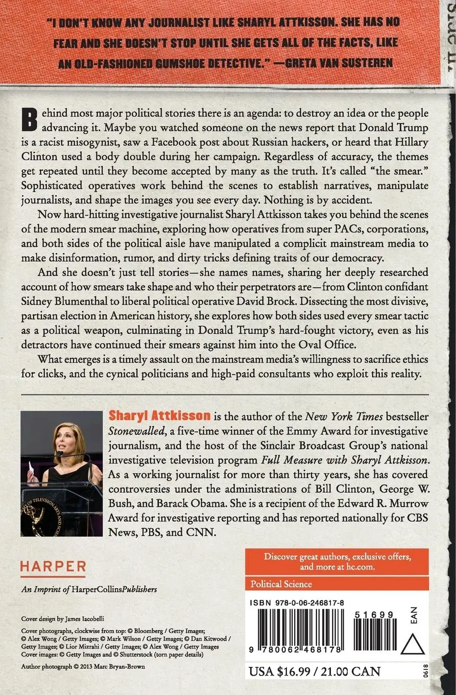 Rückseite: 9780062468178 | The Smear | Sharyl Attkisson | Taschenbuch | Kartoniert / Broschiert