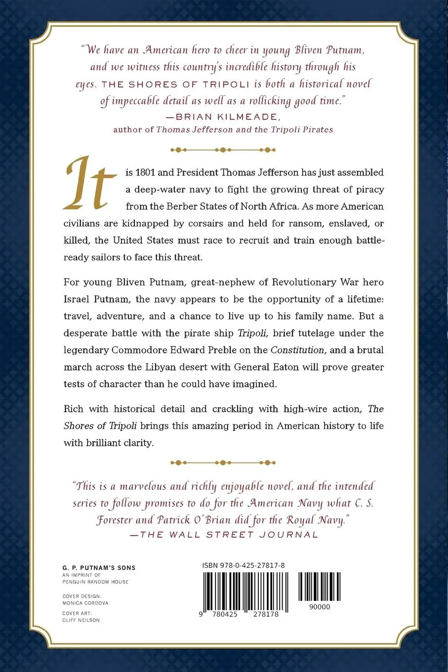 Rückseite: 9780425278178 | The Shores of Tripoli | Lieutenant Putnam and the Barbary Pirates