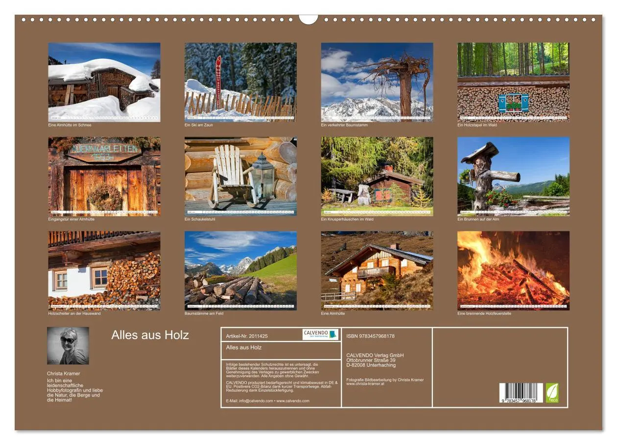 Bild: 9783457968178 | Alles aus Holz (Wandkalender 2026 DIN A2 quer), CALVENDO...