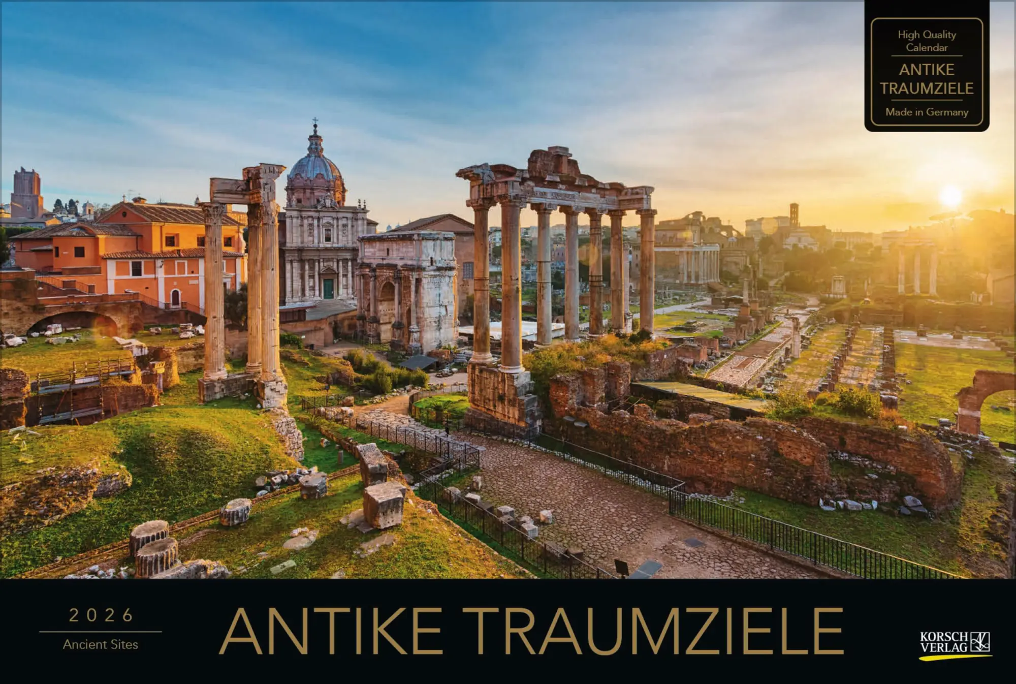 Cover: 9783731888178 | Antike Traumziele 2026 | Verlag Korsch | Kalender | 14 S. | Deutsch