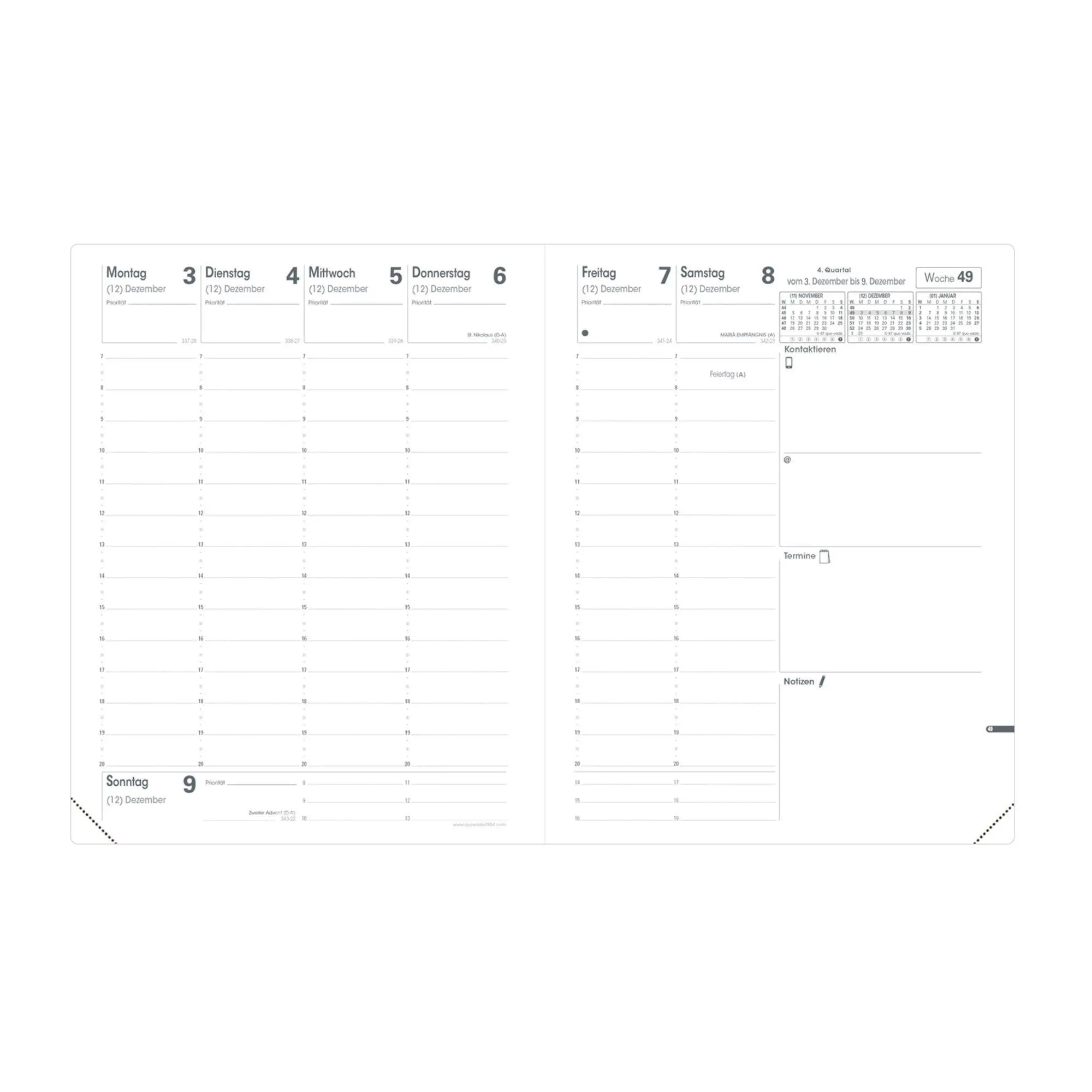 Bild: 3371010178278 | PRE 777 vz DE Soho schwarz 2027 | Kalender im Schreibtischformat