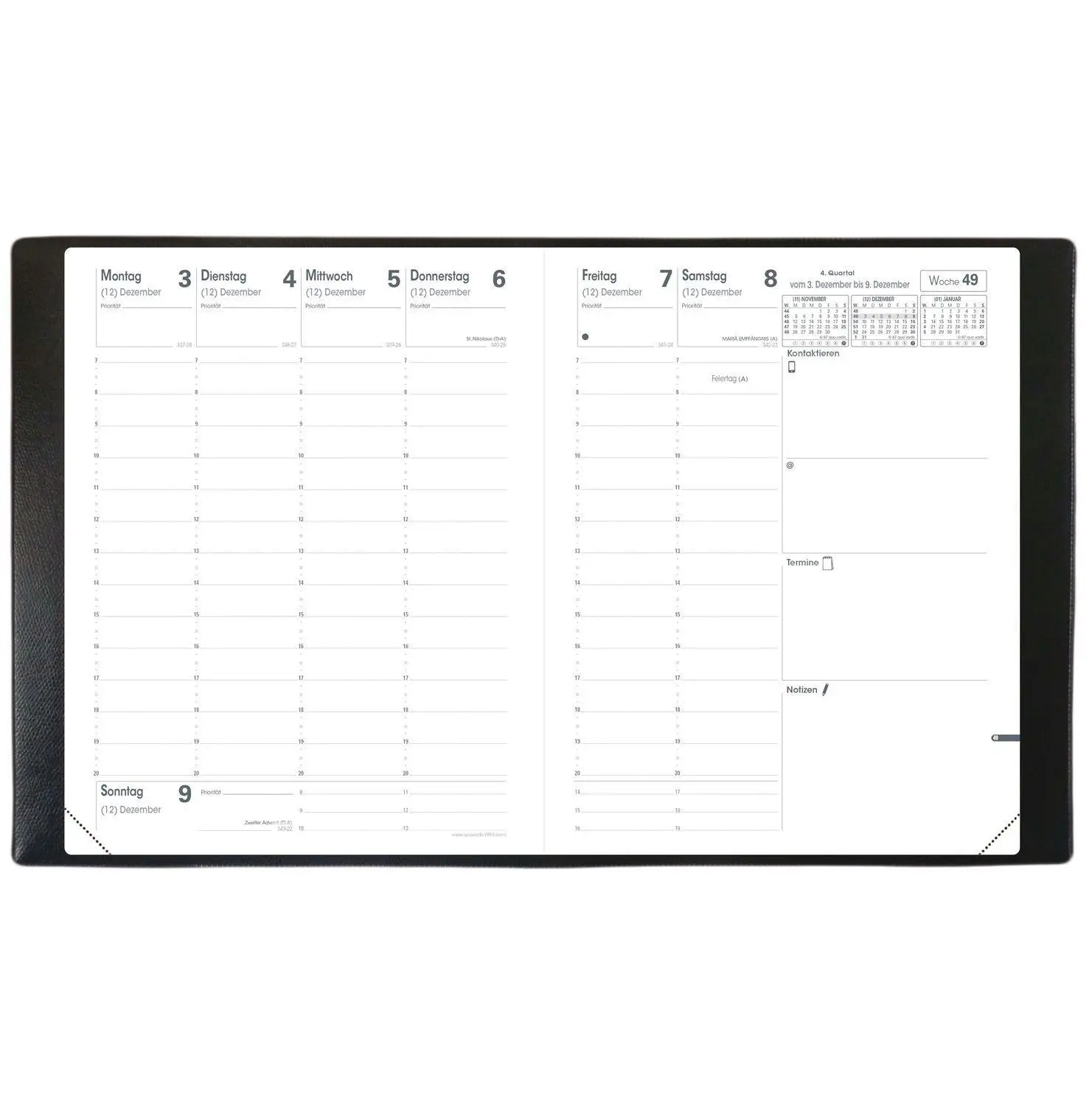 Bild: 3371010178278 | PRE 777 vz DE Soho schwarz 2027 | Kalender im Schreibtischformat
