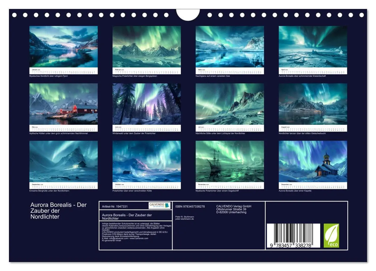 Bild: 9783457338278 | Aurora Borealis - Der Zauber der Nordlichter (Wandkalender 2026 DIN...