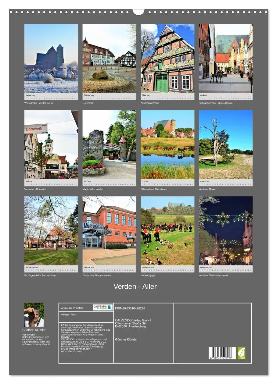 Bild: 9783516428278 | Verden - Aller (Wandkalender 2026 DIN A2 hoch), CALVENDO...