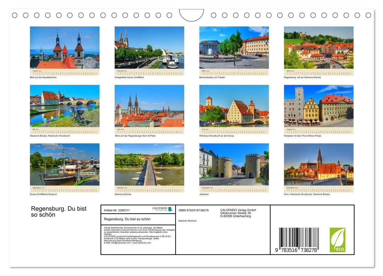 Bild: 9783516738278 | Regensburg. Du bist so schön (Wandkalender 2026 DIN A4 quer),...
