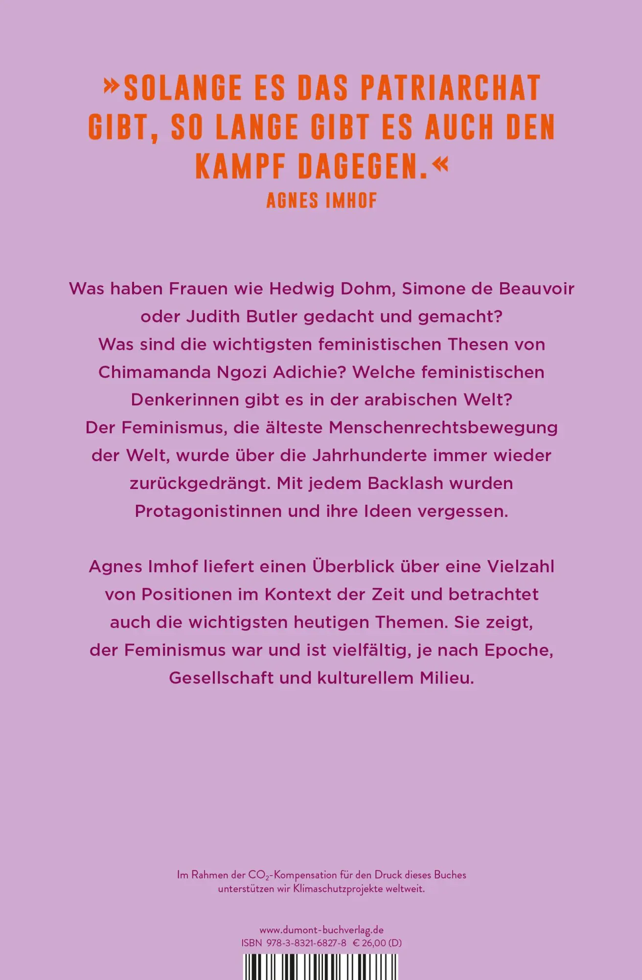 Rückseite: 9783832168278 | Feminismus - Die älteste Menschenrechtsbewegung der Welt | Agnes Imhof