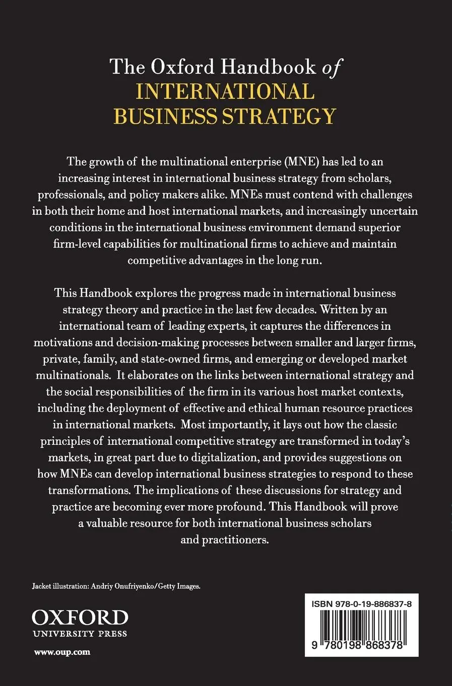 Rückseite: 9780198868378 | The Oxford Handbook of International Business Strategy | Buch | 2021