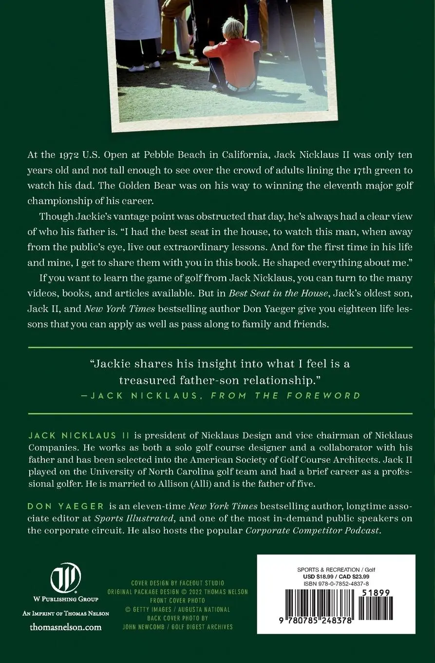 Rückseite: 9780785248378 | Best Seat in the House | 18 Golden Lessons from a Father to His Son