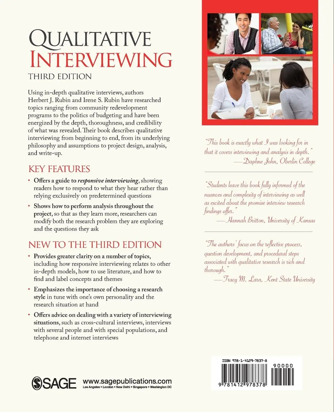 Rückseite: 9781412978378 | Qualitative Interviewing | The Art of Hearing Data | Rubin (u. a.)