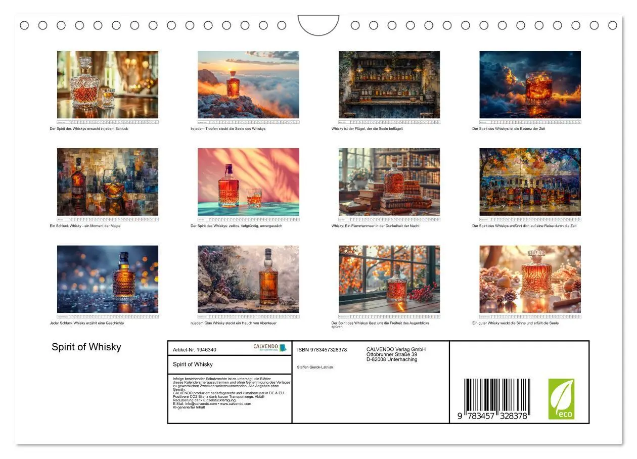 Bild: 9783457328378 | Spirit of Whisky (Wandkalender 2026 DIN A4 quer), CALVENDO...