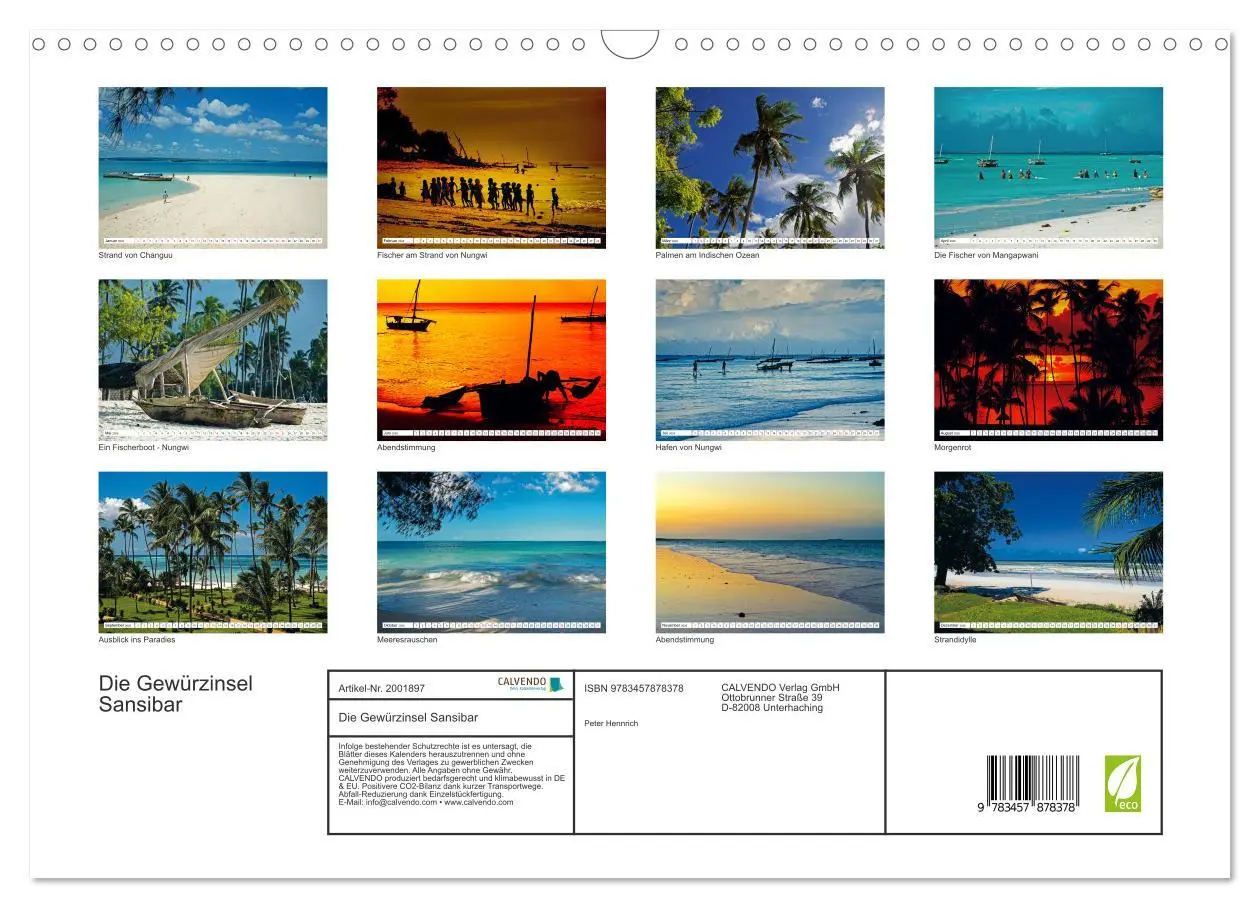 Bild: 9783457878378 | Die Gewürzinsel Sansibar (Wandkalender 2026 DIN A3 quer), CALVENDO...