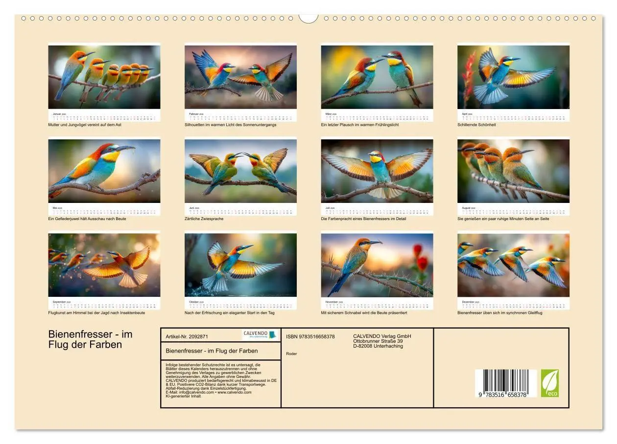 Bild: 9783516658378 | Bienenfresser - im Flug der Farben (hochwertiger Premium...