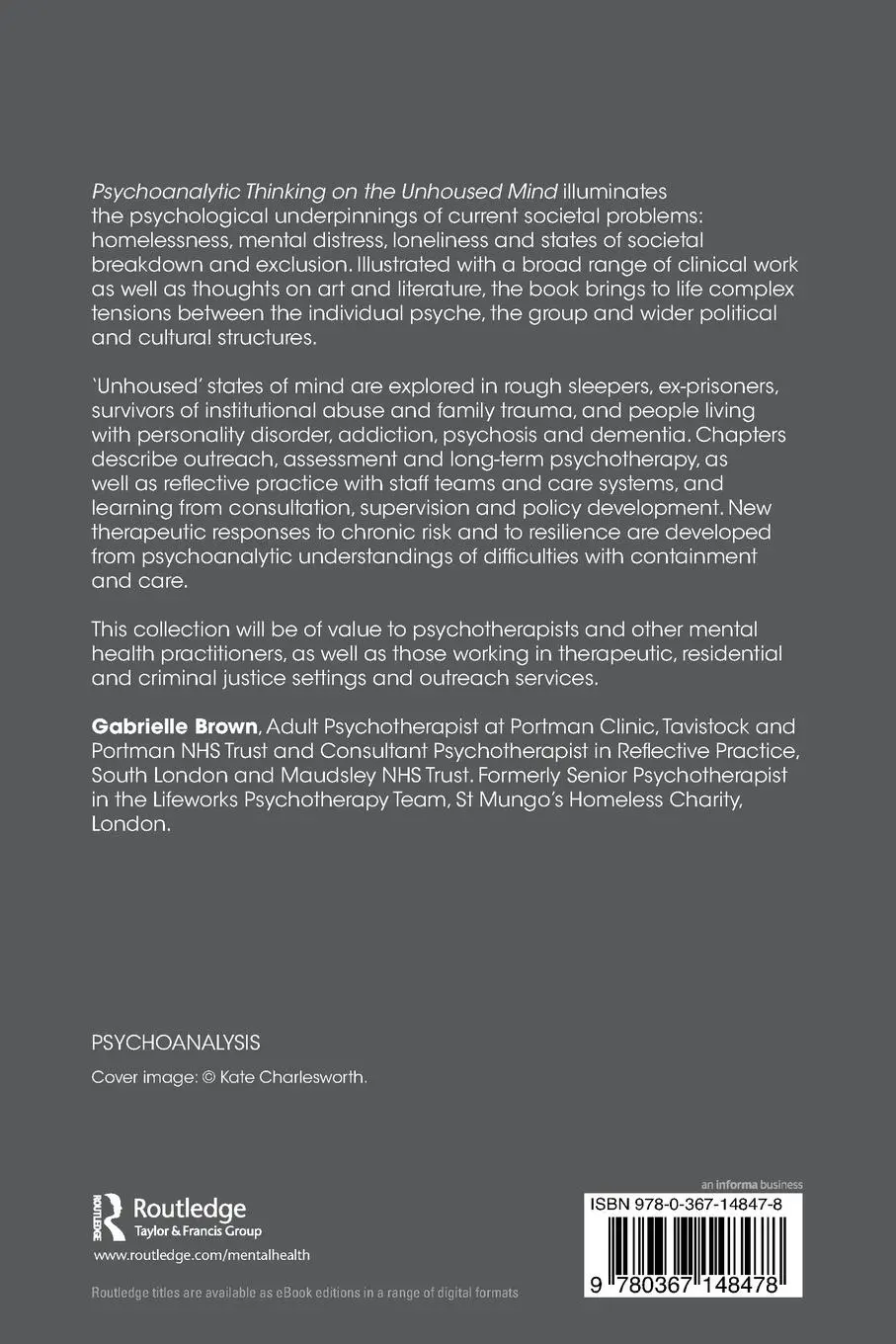 Rückseite: 9780367148478 | Psychoanalytic Thinking on the Unhoused Mind | Gabrielle Brown | Buch