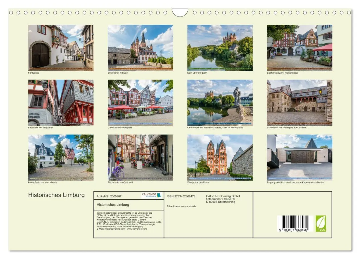 Bild: 9783457868478 | Historisches Limburg (Wandkalender 2026 DIN A3 quer), CALVENDO...