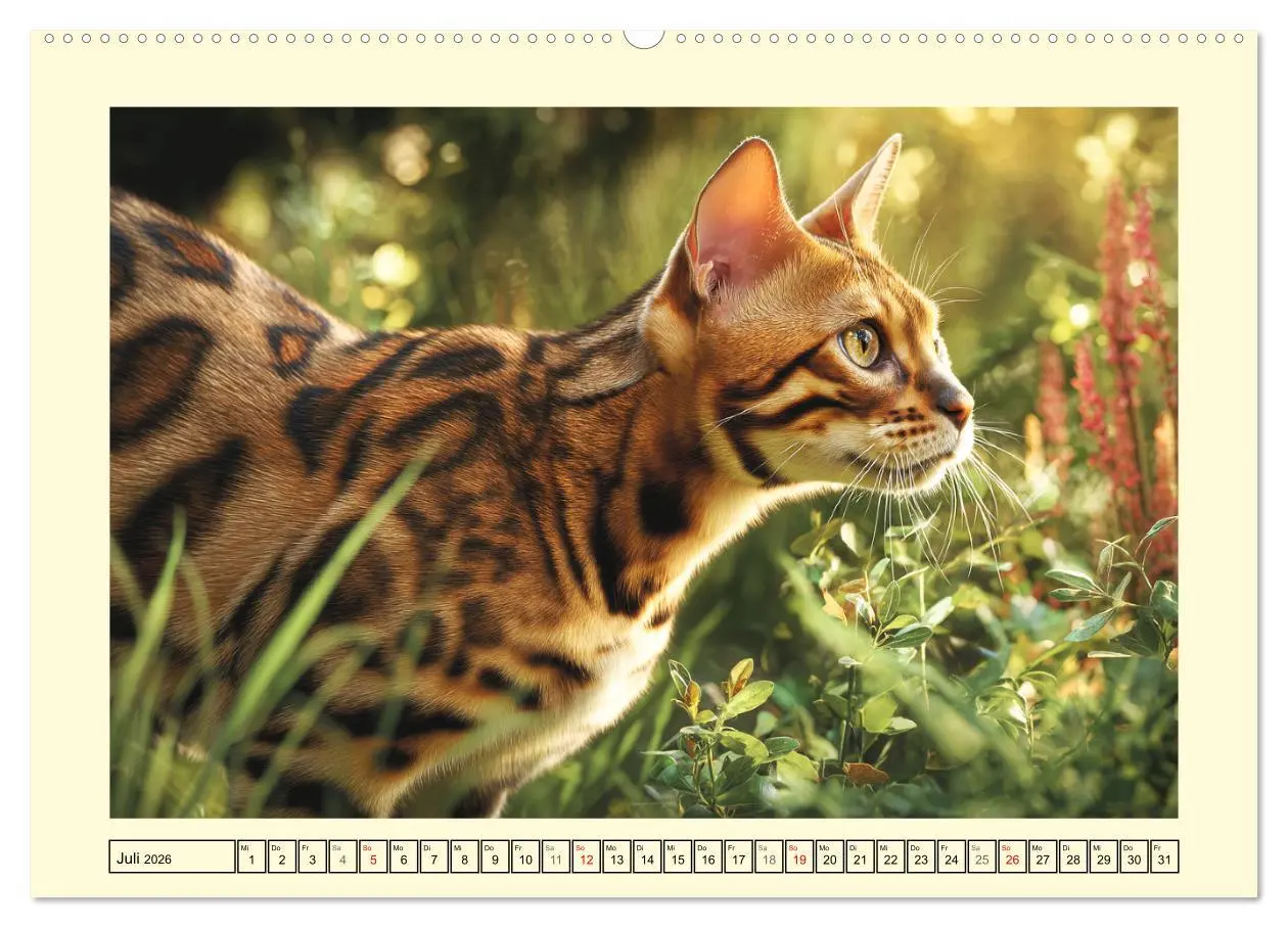 Bild: 9783516028478 | Bengalkatzen. Der elegante Mini-Leopard im Garten (hochwertiger...