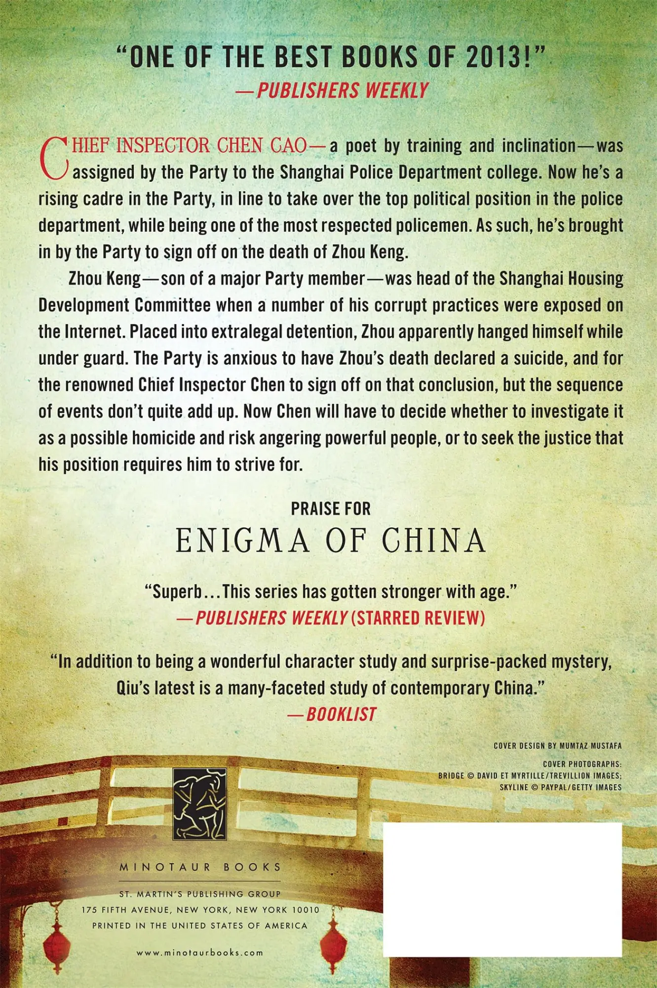 Rückseite: 9781250048578 | Enigma of China | Qiu Xiaolong | Taschenbuch | 278 S. | Englisch