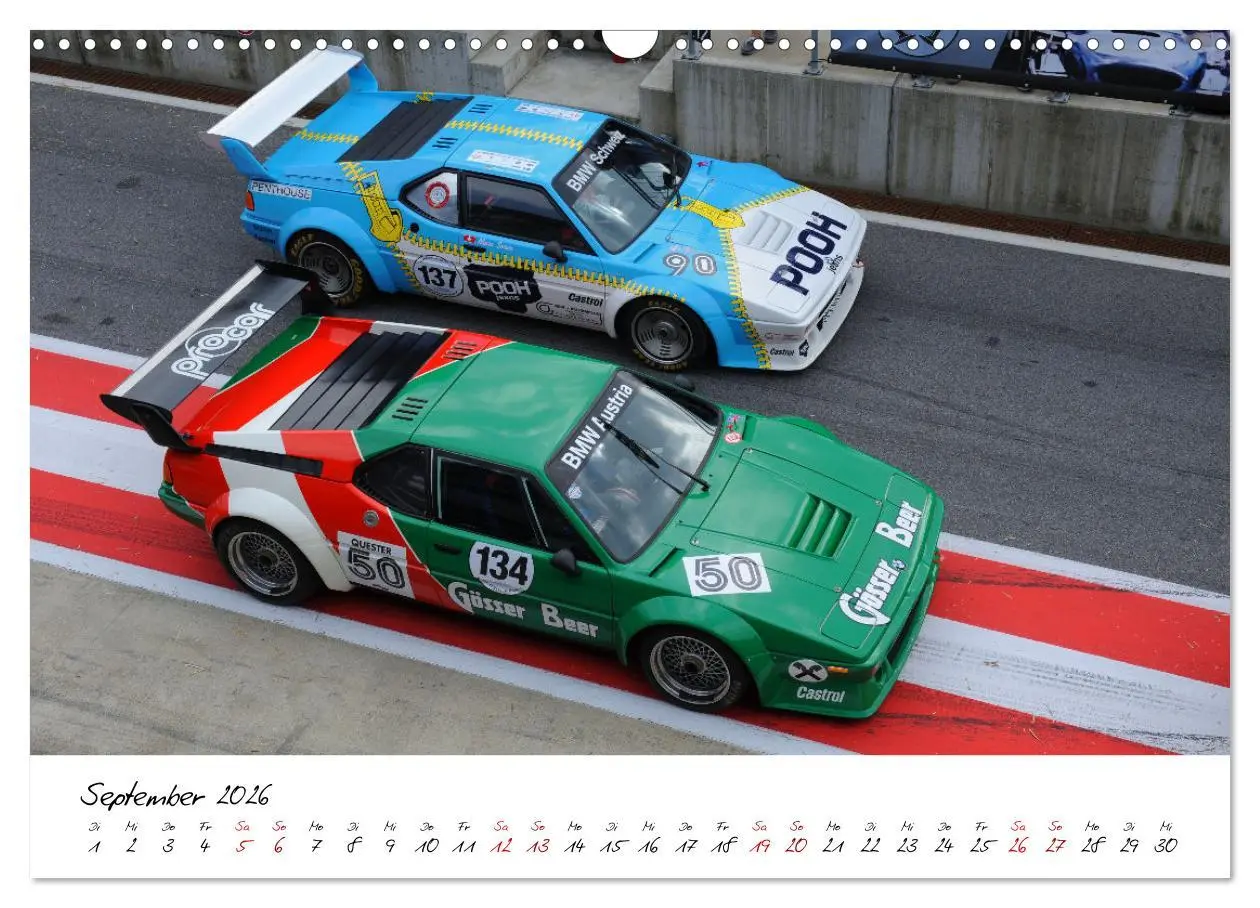 Bild: 9783457618578 | BMW M1 Procar (Wandkalender 2026 DIN A3 quer), CALVENDO Monatskalender