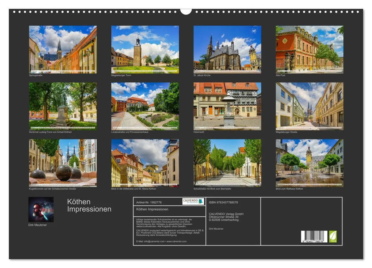 Bild: 9783457788578 | Köthen Impressionen (Wandkalender 2026 DIN A2 quer), CALVENDO...