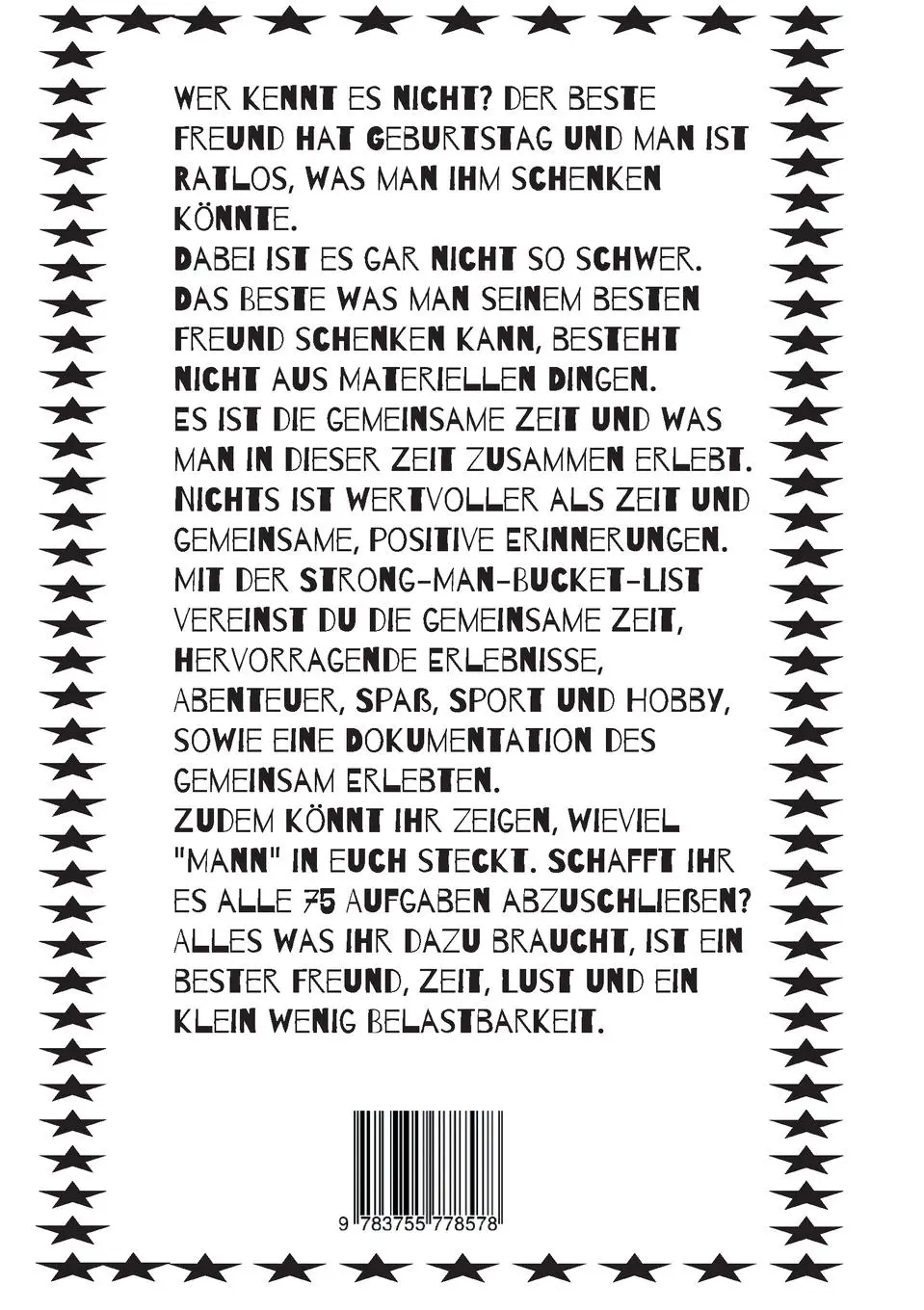 Rückseite: 9783755778578 | Strong-Man-Bucket-List | Bernd Jürgen Schmidt | Taschenbuch | 162 S.