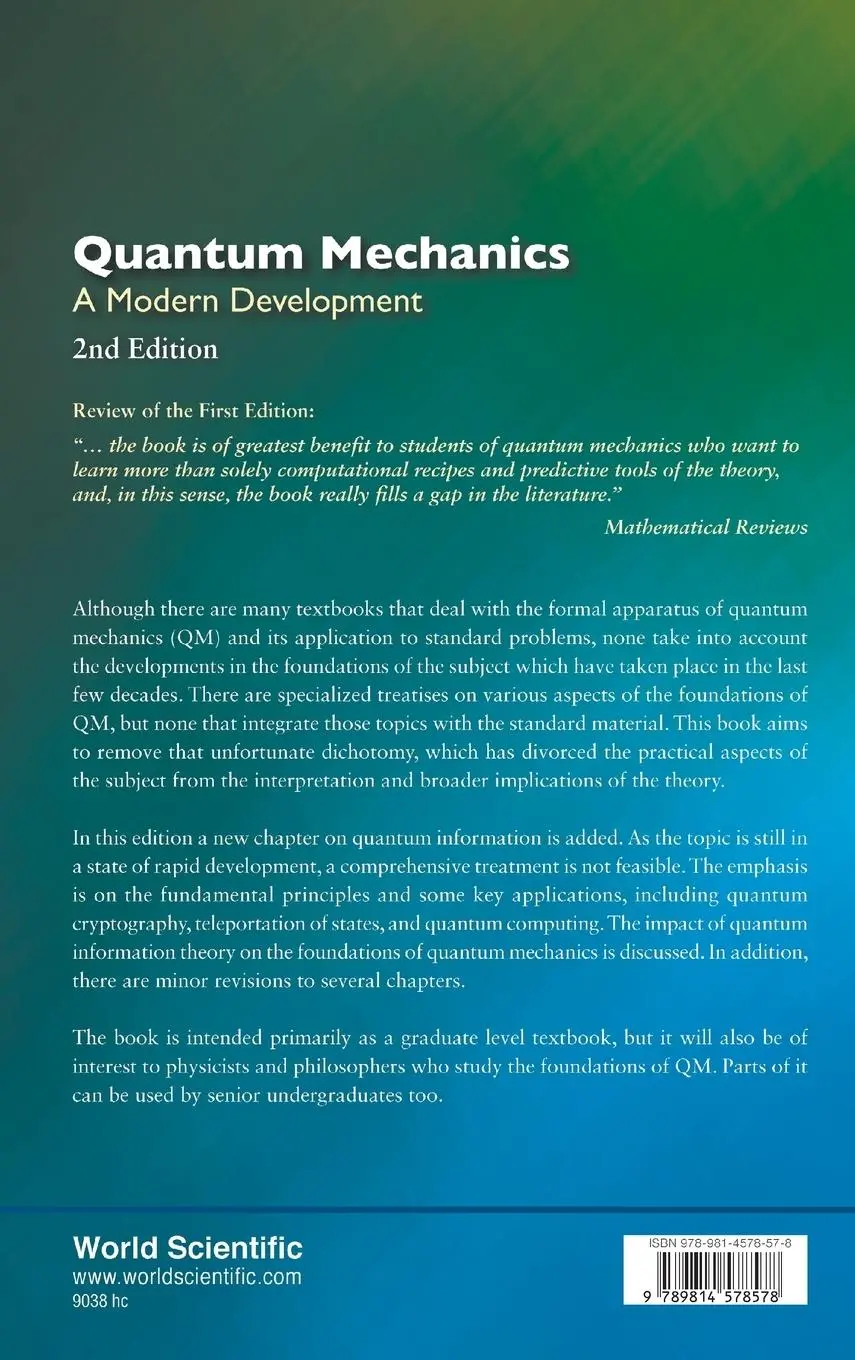 Rückseite: 9789814578578 | QUANTUM MECHANICS (2ND ED) | Leslie E Ballentine | Buch | Gebunden