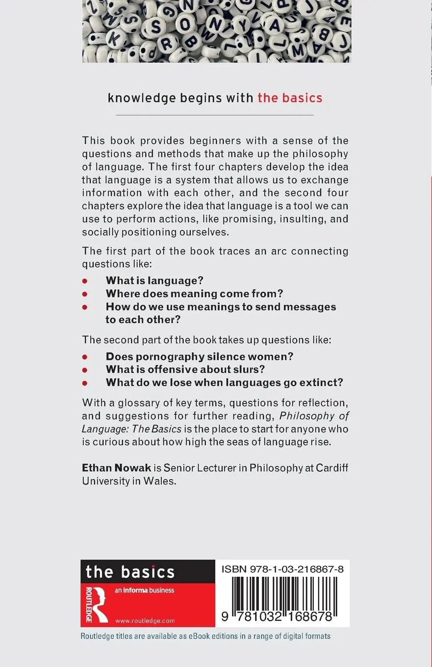 Rückseite: 9781032168678 | Philosophy of Language | The Basics | Ethan Nowak | Taschenbuch | 2024