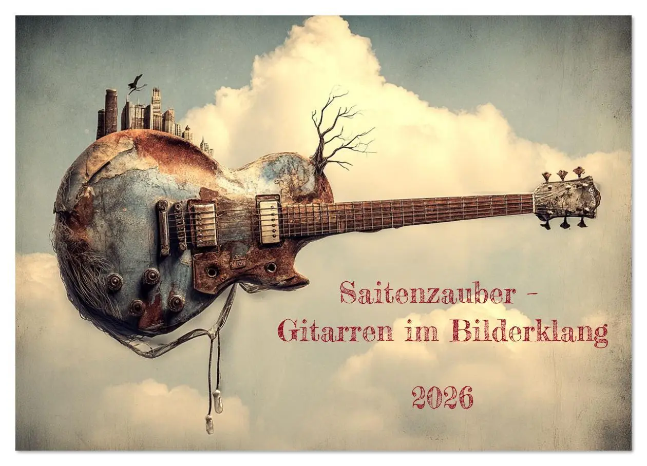 Cover: 9783516628678 | Saitenzauber - Gitarren im Bilderklang (Wandkalender 2026 DIN A2...