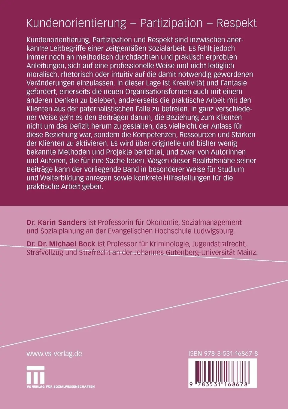 Rückseite: 9783531168678 | Kundenorientierung - Partizipation - Respekt | Michael Bock (u. a.)