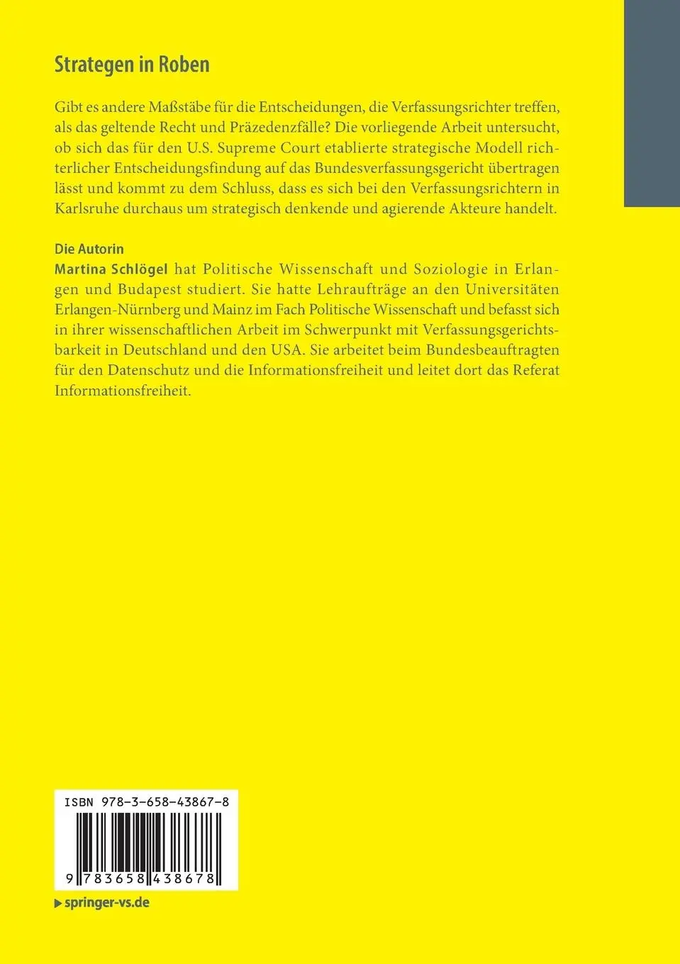 Rückseite: 9783658438678 | Strategen in Roben | Martina Schlögel | Taschenbuch | ix | Deutsch