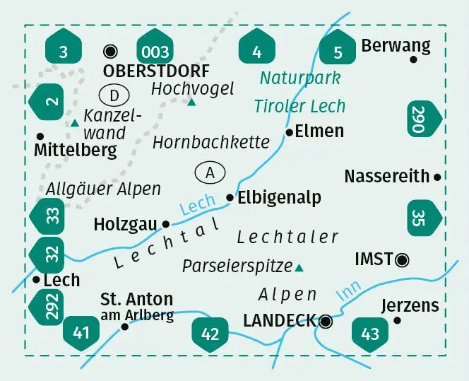 Bild: 9783991218678 | KOMPASS Wanderkarte 24 Lechtaler Alpen, Hornbachkette 1:50.000 | 2024