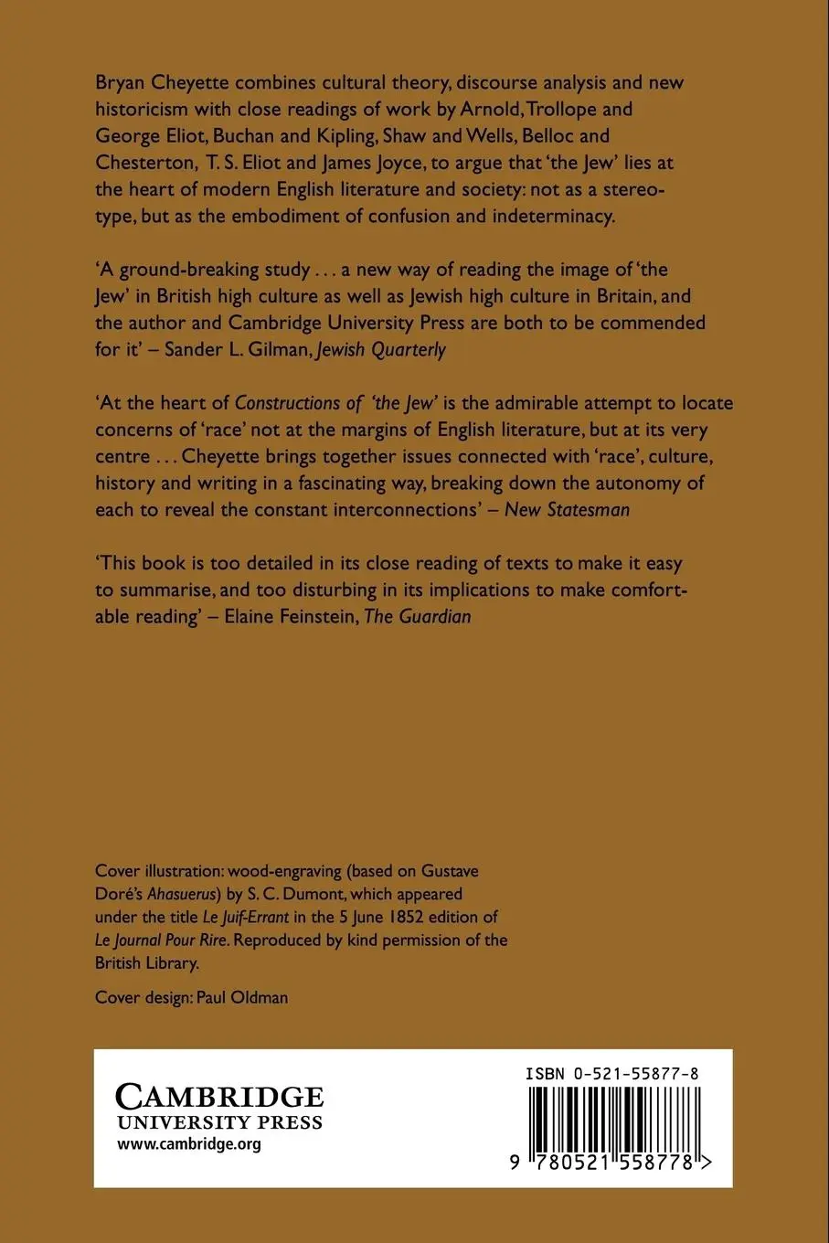 Rückseite: 9780521558778 | Constructions of 'The Jew' in English Literature and Society | Buch