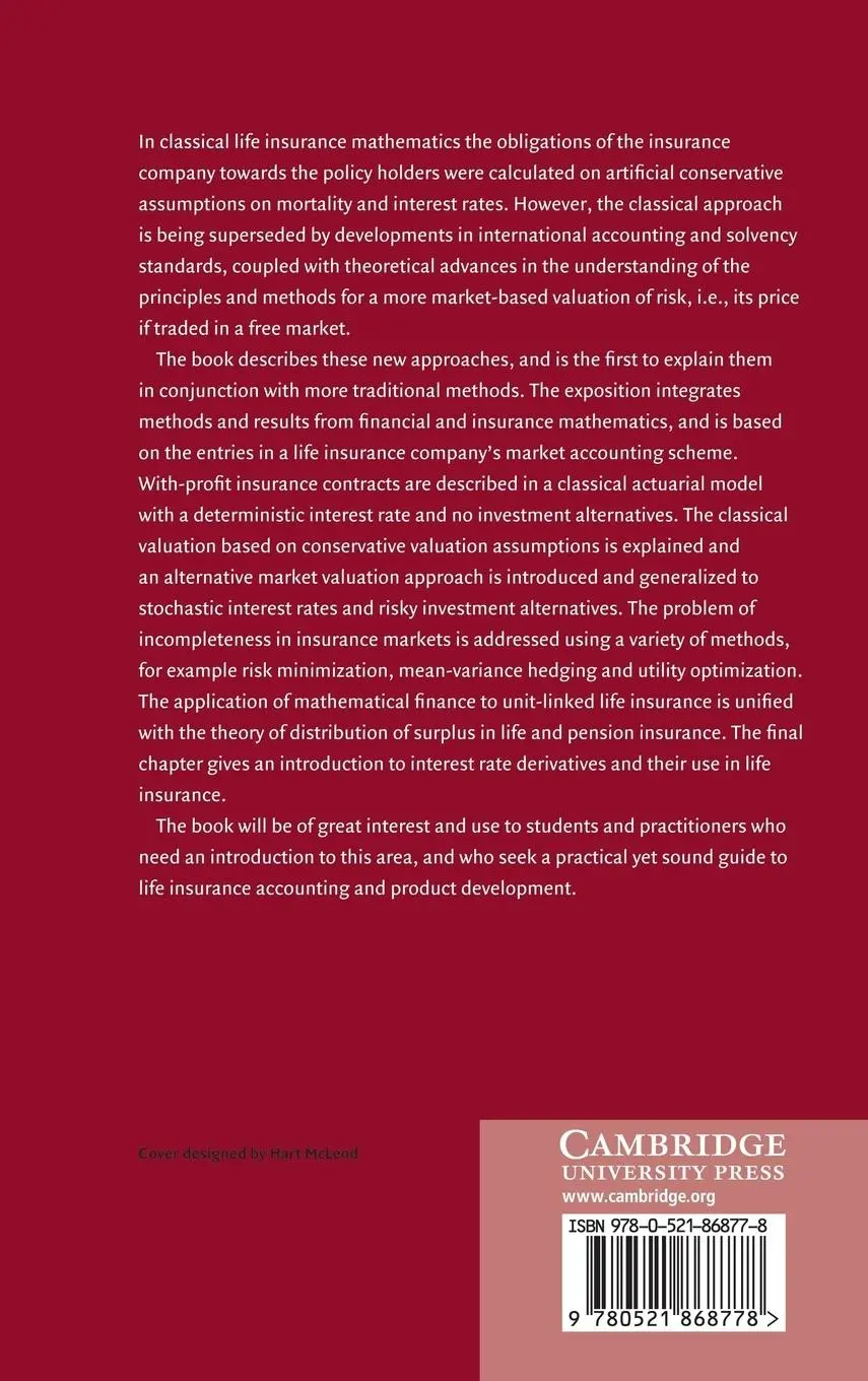 Rückseite: 9780521868778 | Market-Valuation Methods in Life and Pension Insurance | Buch | 2014