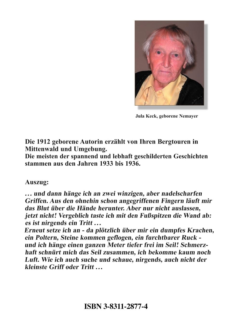 Rückseite: 9783831128778 | Ich und die Berge | Jula Nemayer-Keck | Taschenbuch | 124 S. | Deutsch