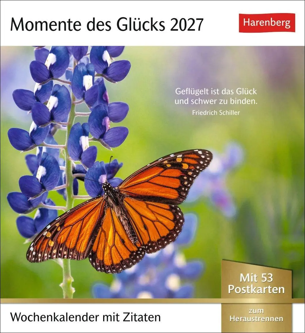 Cover: 9783840038778 | Momente des Glücks Postkartenkalender 2027 - Wochenkalender mit...