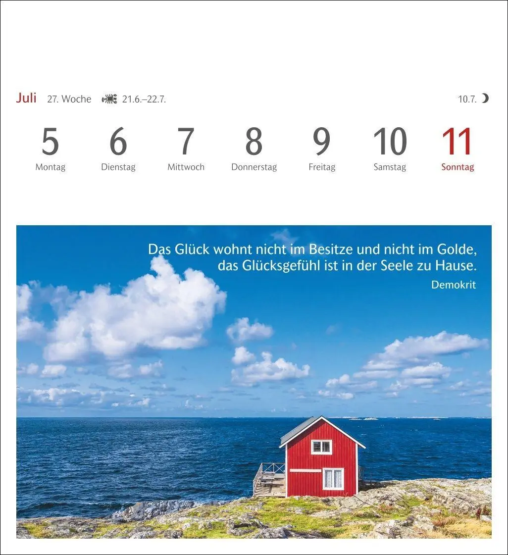 Bild: 9783840038778 | Momente des Glücks Postkartenkalender 2027 - Wochenkalender mit...