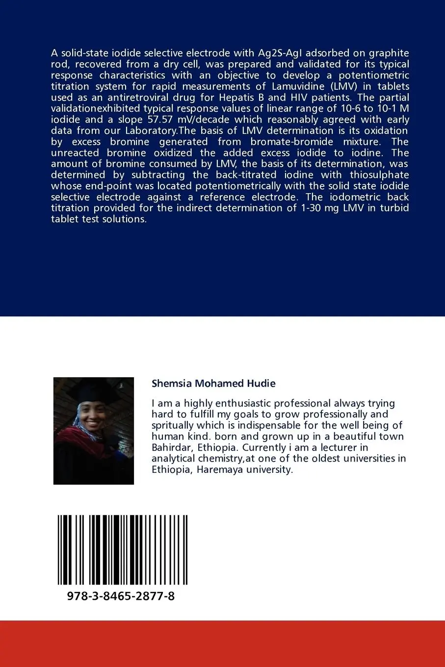 Rückseite: 9783846528778 | Determination of the Antiretroviral Drug Lamivudine | Hudie (u. a.)