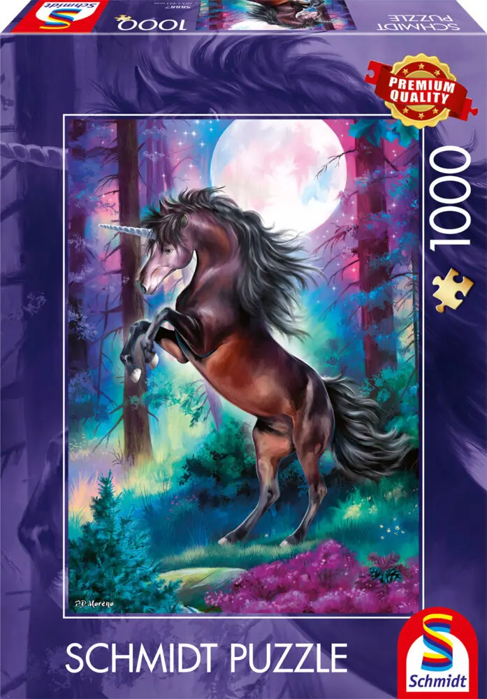 Cover: 4001504588878 | Einhorn bei Vollmond | Puzzles Standard 1.000 Teile | Spiel | 58887