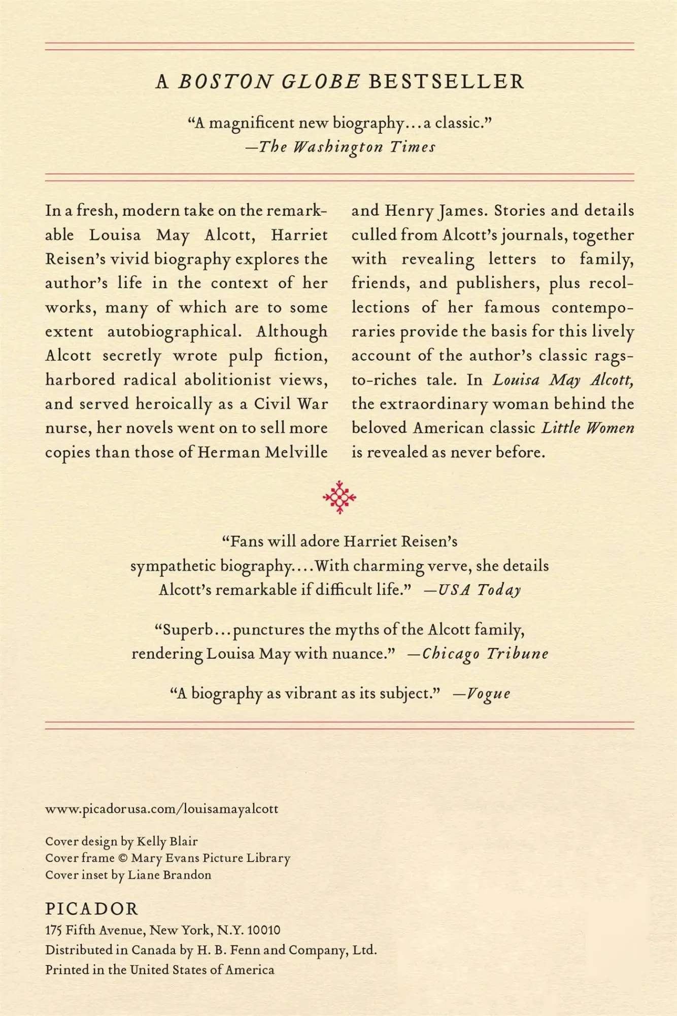 Rückseite: 9780312658878 | LOUISA MAY ALCOTT | Harriet Reisen | Taschenbuch | Englisch | 2010