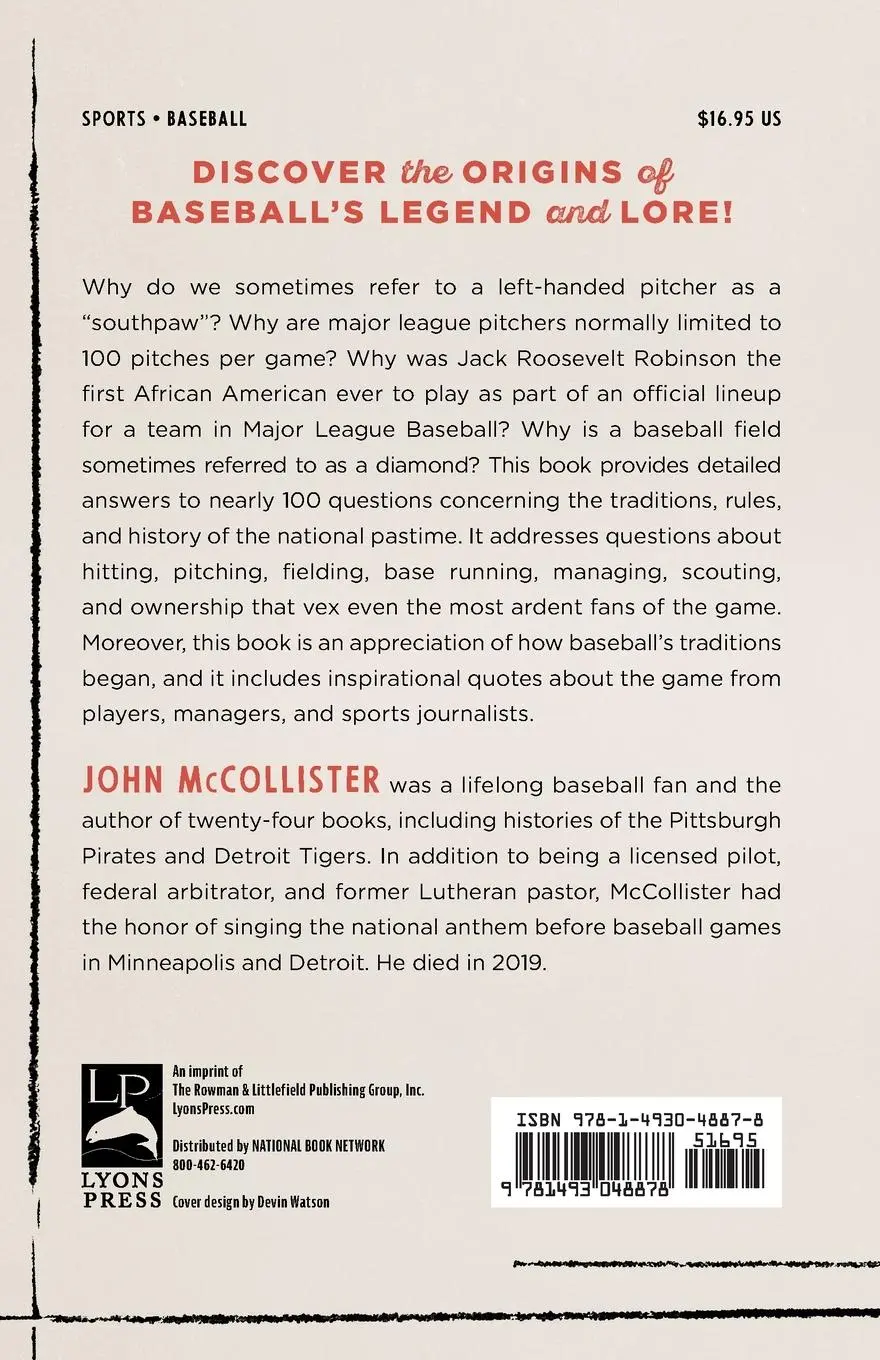 Rückseite: 9781493048878 | The Baseball Book of Why | John Mccollister | Taschenbuch | Paperback