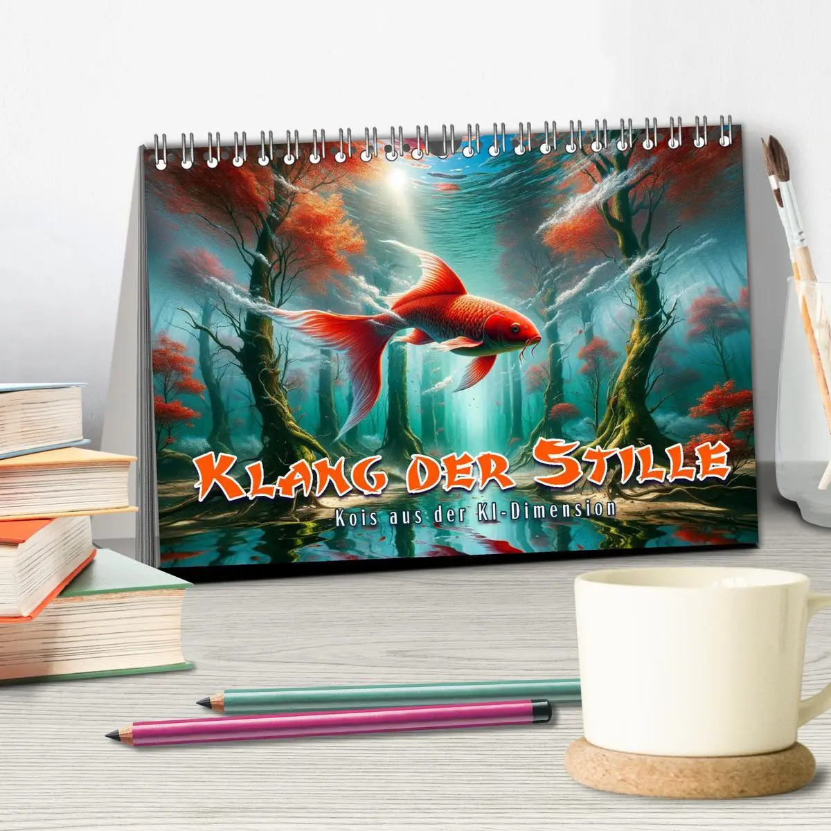 Bild: 9783457448878 | Klang der Stille - Kois aus der KI Dimension (Tischkalender 2026...