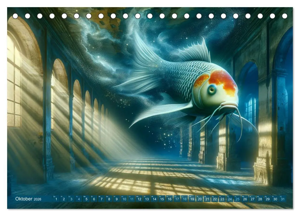 Bild: 9783457448878 | Klang der Stille - Kois aus der KI Dimension (Tischkalender 2026...