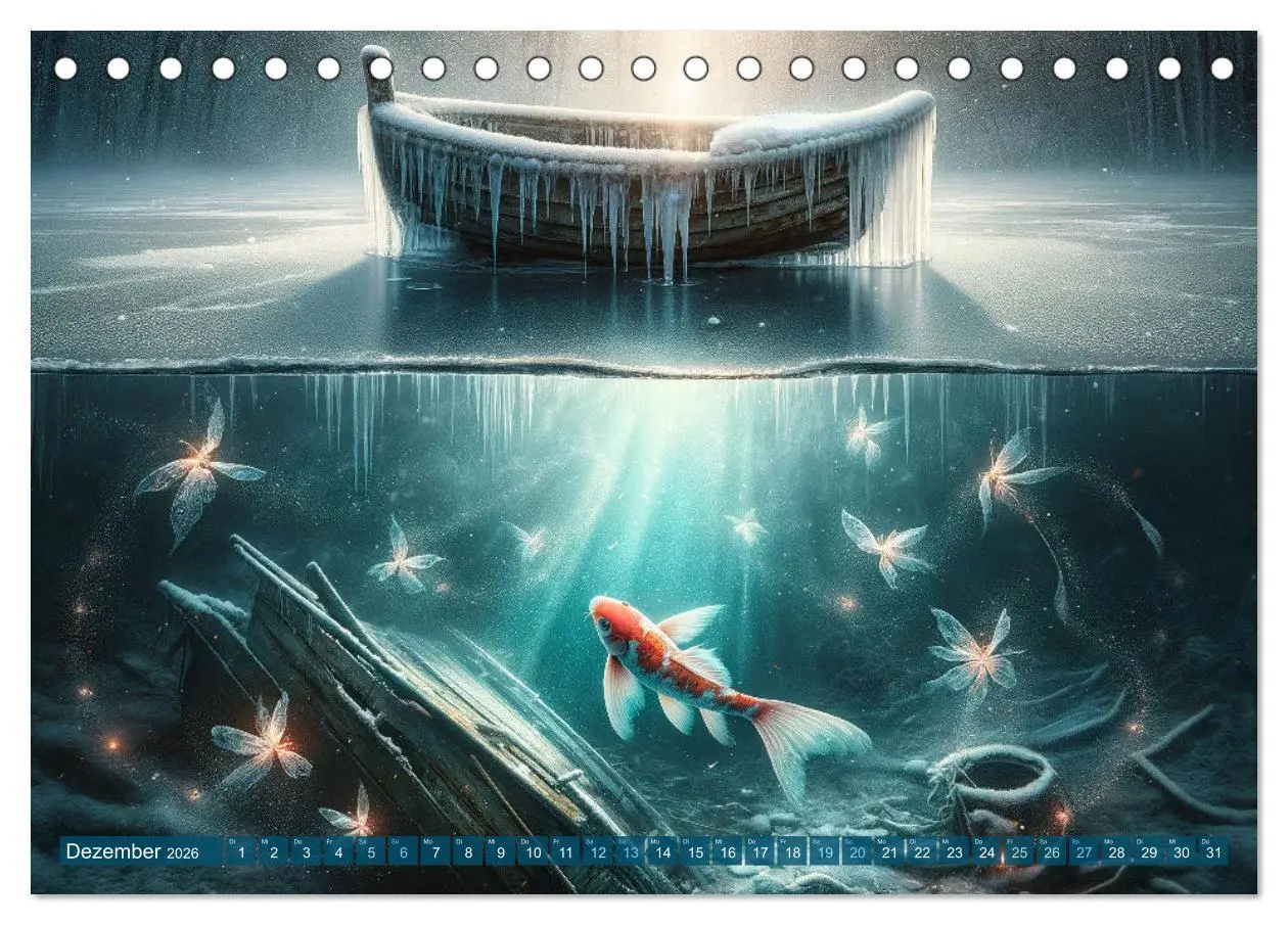 Bild: 9783457448878 | Klang der Stille - Kois aus der KI Dimension (Tischkalender 2026...
