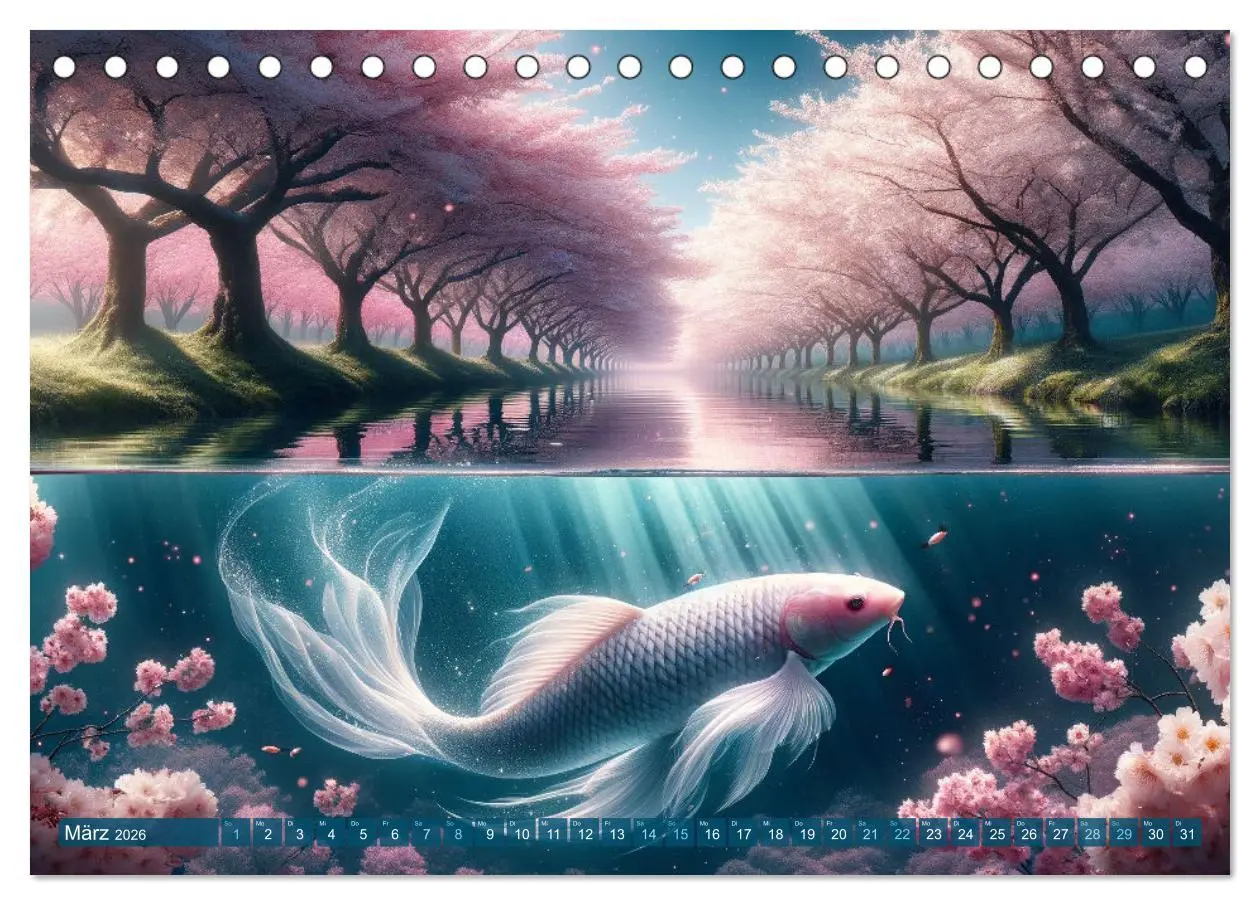 Bild: 9783457448878 | Klang der Stille - Kois aus der KI Dimension (Tischkalender 2026...