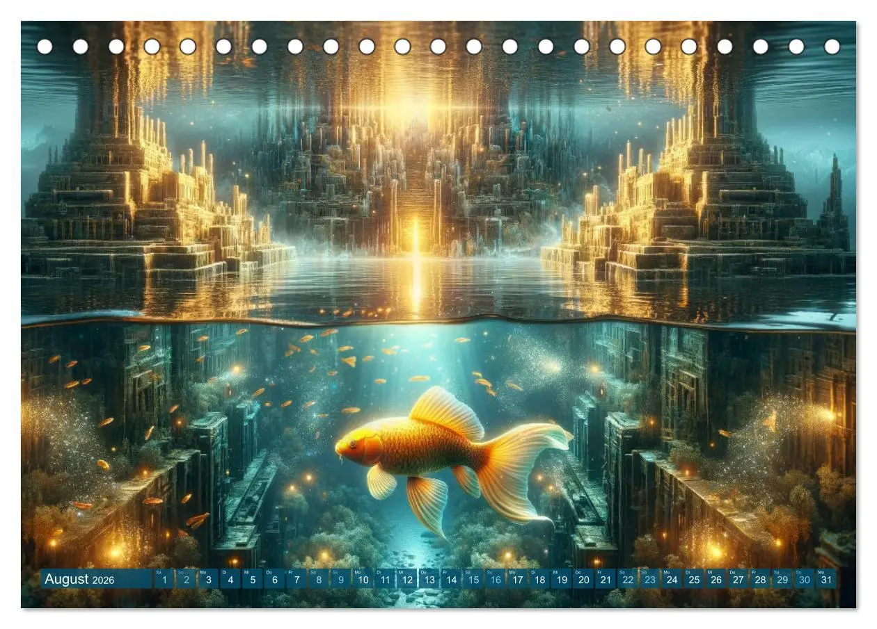 Bild: 9783457448878 | Klang der Stille - Kois aus der KI Dimension (Tischkalender 2026...