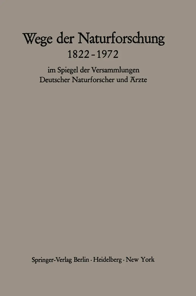 Cover: 9783540058878 | Wege der Naturforschung 1822-1972 | Hans Querner (u. a.) | Taschenbuch