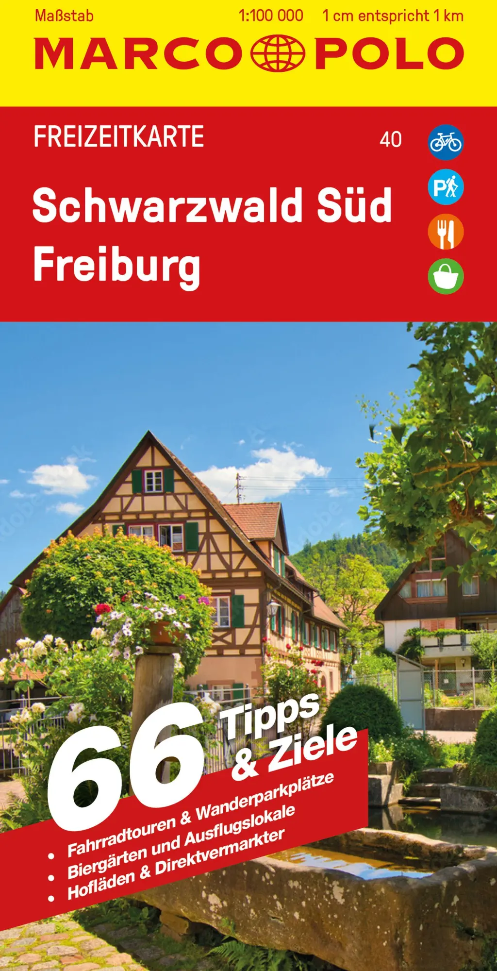 Cover: 9783575018878 | MARCO POLO Freizeitkarte 40 Schwarzwald Süd, Freiburg 1:100.000 | 2024